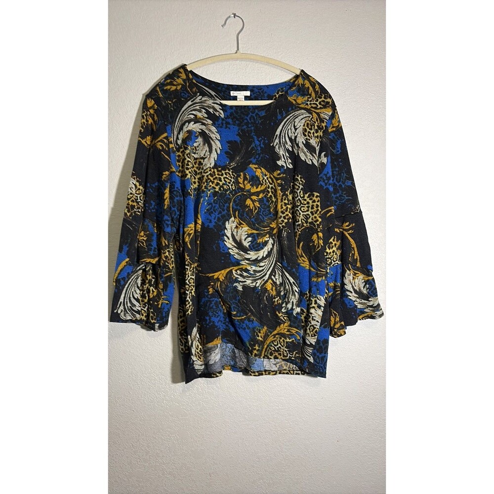 Catherines Est. 1946 Baroque Animal Print Knit Top Size 18/20W
